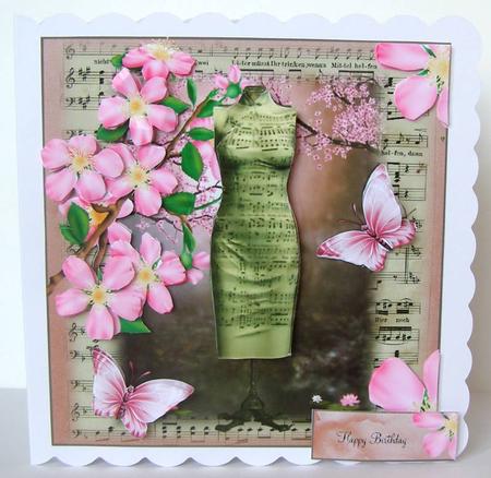 The Musical Cheongsam Card Front Mini Kit by Margaret McCartney