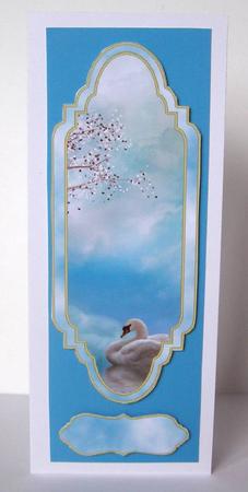 Beautiful Long Swan Card Topper by Margaret McCartney