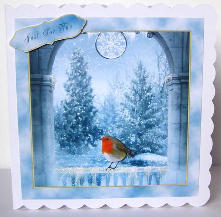Winter Friend Card Topper by Margaret McCartney