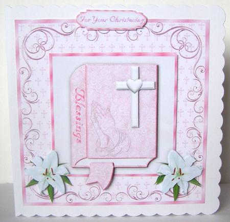 Christening/first Communion Girl 8" Square Card Mini-kit by Margaret McCartney