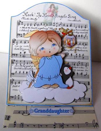 Angel Anya Shaped Christmas Topper by Margaret McCartney
