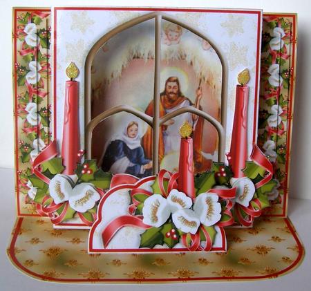 Shadow Box Easel Windows 3D Kit - Christmas Nativity by Margaret McCartney