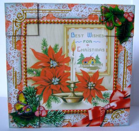 Poinsettia Holly 8inch Picture Sheet by Margaret McCartney