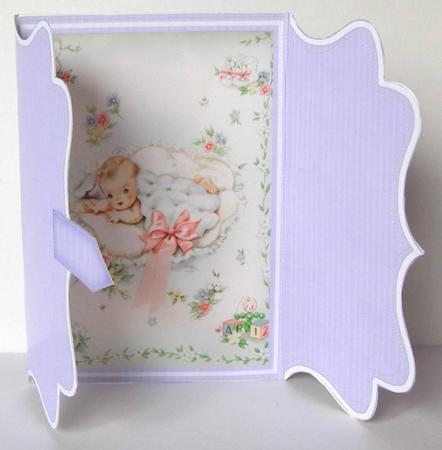 Baby Boy Blue Buckle Bracket Mini Card Kit by Margaret McCartney