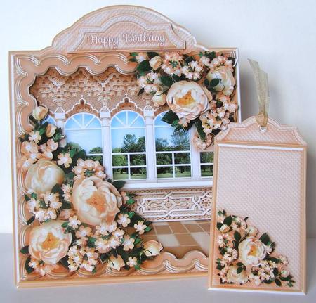 Triangular Base Kit Yellow Old English Roses by Margaret McCartney