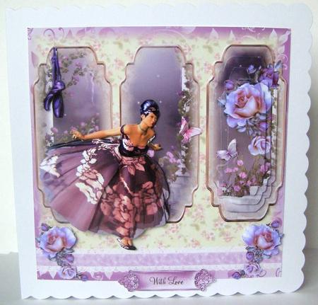 The Rose Ballet Card Front Mini Kit by Margaret McCartney