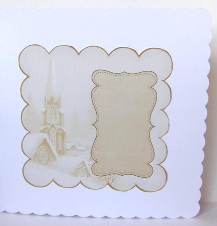 Cream Snow Steeple 8in Scallop Insert Panel by Margaret McCartney