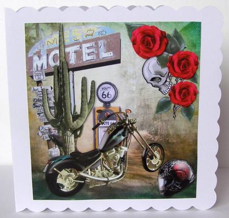 Biker & No Vacancy Topper & Decoupage by Margaret McCartney
