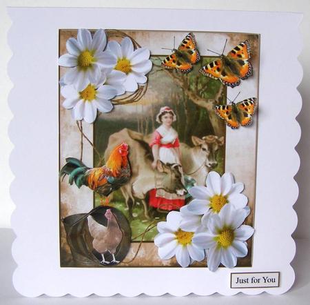 Scenic Farm Animals Card Topper & Decoupage by Margaret McCartney