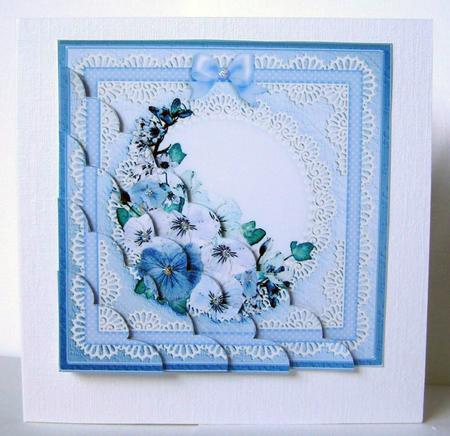 Spring Flowers Scallop Corner Side Stacker Topper by Margaret McCartney
