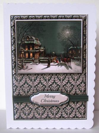 Victorian Snow Scene Quick Card by Margaret McCartney