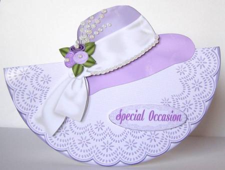 Elegant Wedding Hat Topped Wobble Card Mini Kit by Margaret McCartney