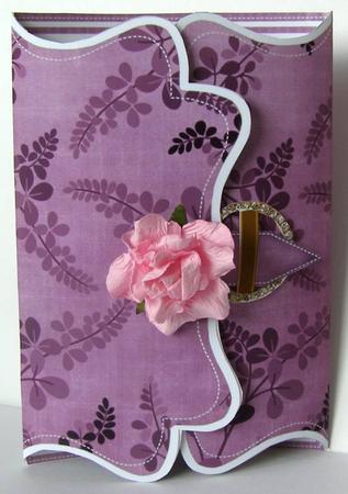 Purple Pansies Buckle Bracket Mini Card Kit by Margaret McCartney