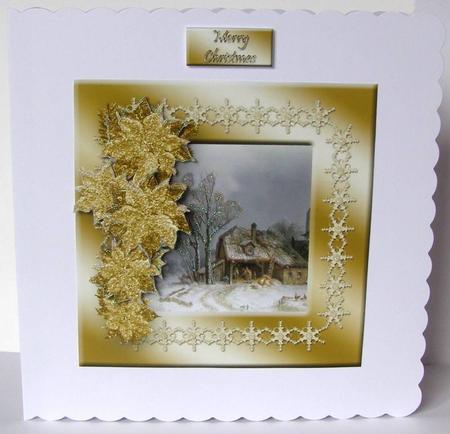 Christmas Country Snow Scene Framed Art Mini Kit by Margaret McCartney