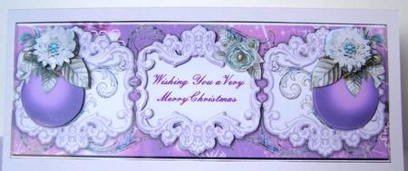 Tri-panel - Luscious Lavendar Christmas - Large Dl Landscape by Margaret McCartney