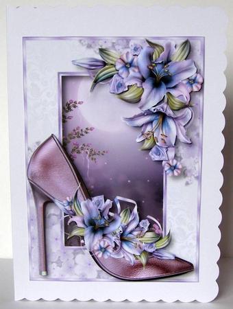 Purple Stiletto & Gorgeous Purple Lilies by Margaret McCartney