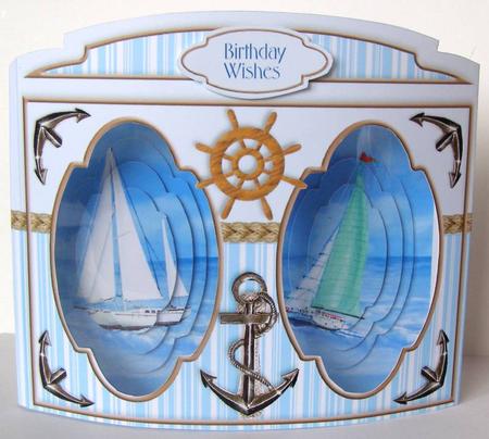Stand-alone Easel Card Kit - Sail Away by Margaret McCartney