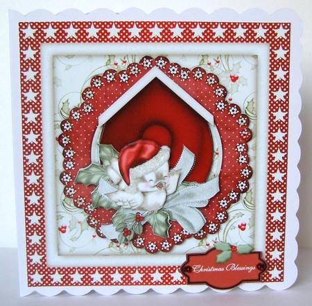 The Little Christmas Sparrow 8" Square Card Mini-kit by Margaret McCartney
