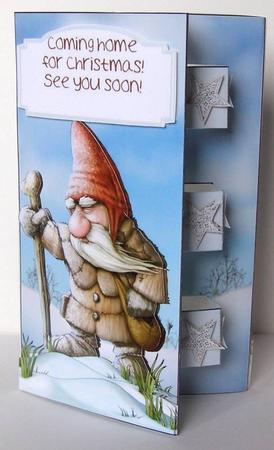 Double Pop Out Card - Coming Home for Christmas by Margaret McCartney