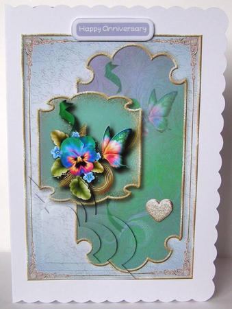 Majestic Pansy Corner Stacker Topper 2 by Margaret McCartney
