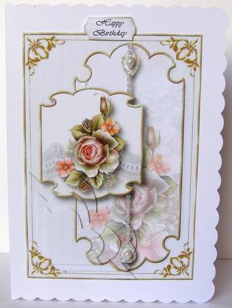 Majestic Blackberry Rose Corner Stacker Topper 3 by Margaret McCartney