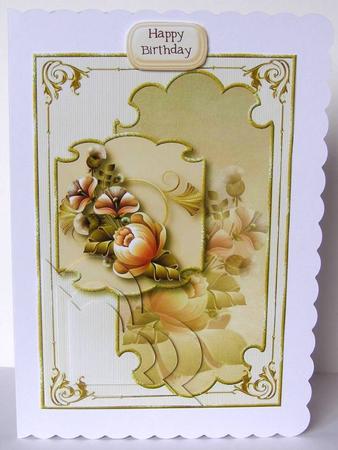 Majestic Cabbage Rose Corner Stacker Topper 2 by Margaret McCartney