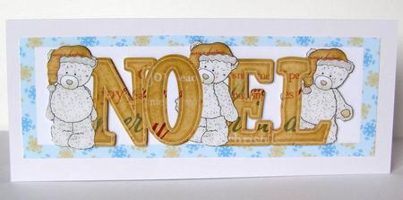 Lovely Teddy in Santa Hat with Word Dl by Margaret McCartney