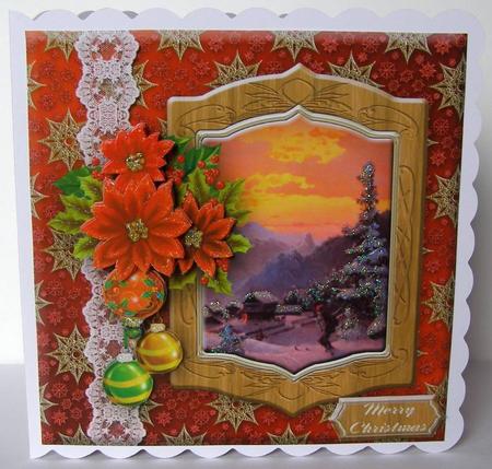 Christmas in the Mountains Vintage Art Mini Kit by Margaret McCartney