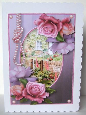 Belle Roses & Pearls at the Rose Cottage by Margaret McCartney