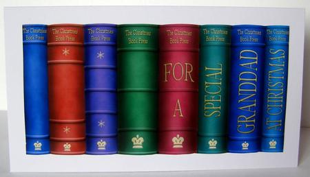 Christmas Granddad Books Shaped Card by Margaret McCartney