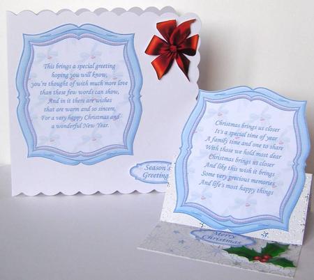Christmas Plaques & Verses in Pastel Blue by Margaret McCartney