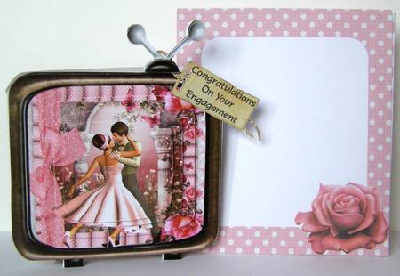 Retro the Couple Television Shaped Card Kit by Margaret McCartney