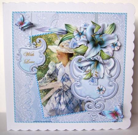 Mini Kit Vintage Lady & Lillies by Margaret McCartney