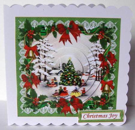 Vintage Christmas Around the Village Tree Pyramid by Margaret McCartney