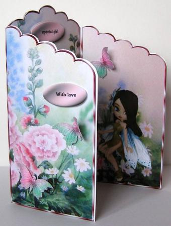 Trifold Romantic Garden by Margaret McCartney