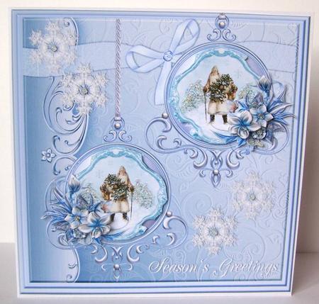 Vintage Santa Baubles by Margaret McCartney