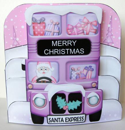 3D Xmas Santa Express Pop Out Card Kit by Margaret McCartney