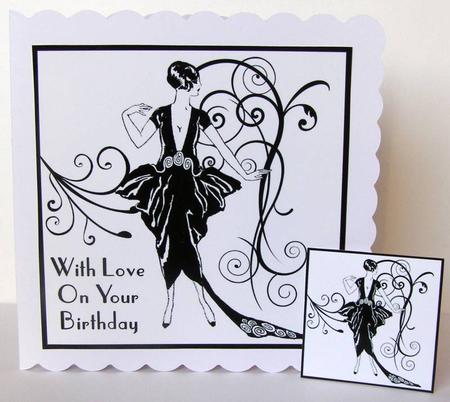 So Stylish 8x8 Black and White Topper by Margaret McCartney