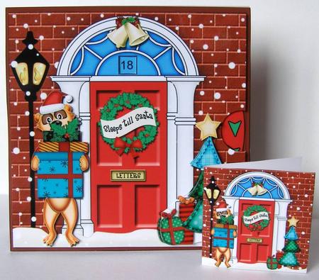 3D Meerkat's Presents Christmas Door Countdown Animated Card by Margaret McCartney