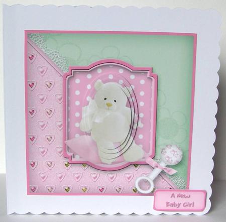 New Baby Girl Teddy by Margaret McCartney