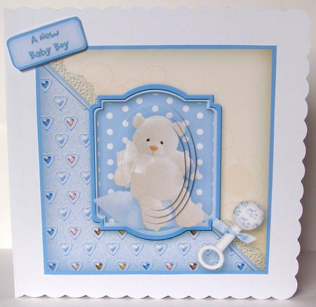 New Baby Boy Teddy by Margaret McCartney