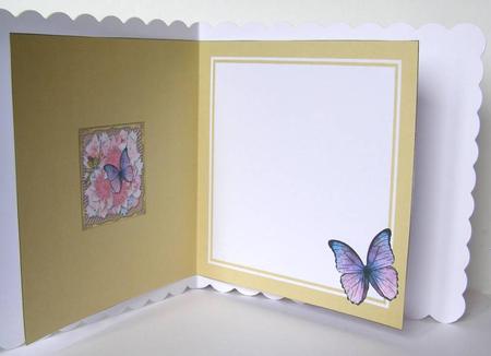 Butterfly Floral Round Edged Shaped Matching Insert by Margaret McCartney