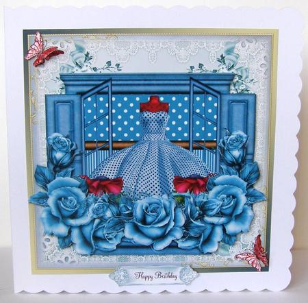 The Blue Rose and Polka Dot Window Box by Margaret McCartney
