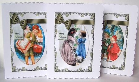 Christmas Vintage Children Toppers by Margaret McCartney
