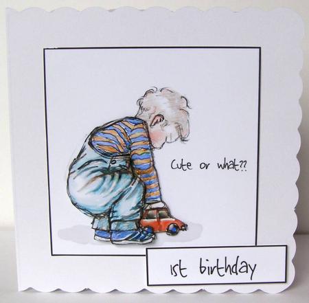 Cute or What [ 1] Watercolour Illustration with Decoupage by Margaret McCartney