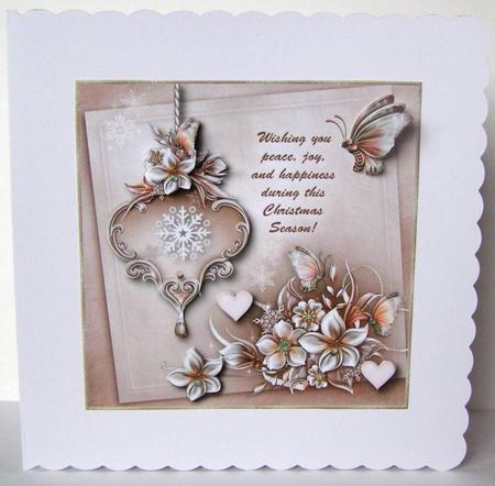 Wynter Blessings Christmas Card Topper 2 by Margaret McCartney