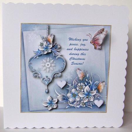 Wynter Blessings Christmas Card Topper 1 by Margaret McCartney