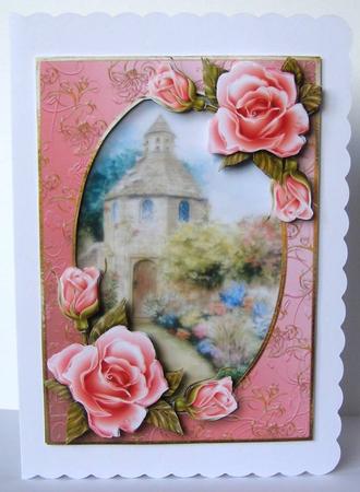 Dovecote & Pink Roses Mini Kit by Margaret McCartney