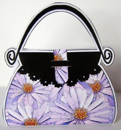 Pretty Daisy Handbag Shaped Treat or Favour Box Mini Kit by Margaret McCartney