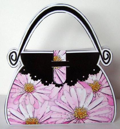 Pretty Daisy Handbag Shaped Treat or Favour Box Mini Kit by Margaret McCartney